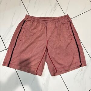 Lululemon Mens Shorts Pace Breaker Short Lined Sun bleached red XL 9” inseam